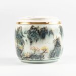 山水浮雕陶瓷骨灰罐 2