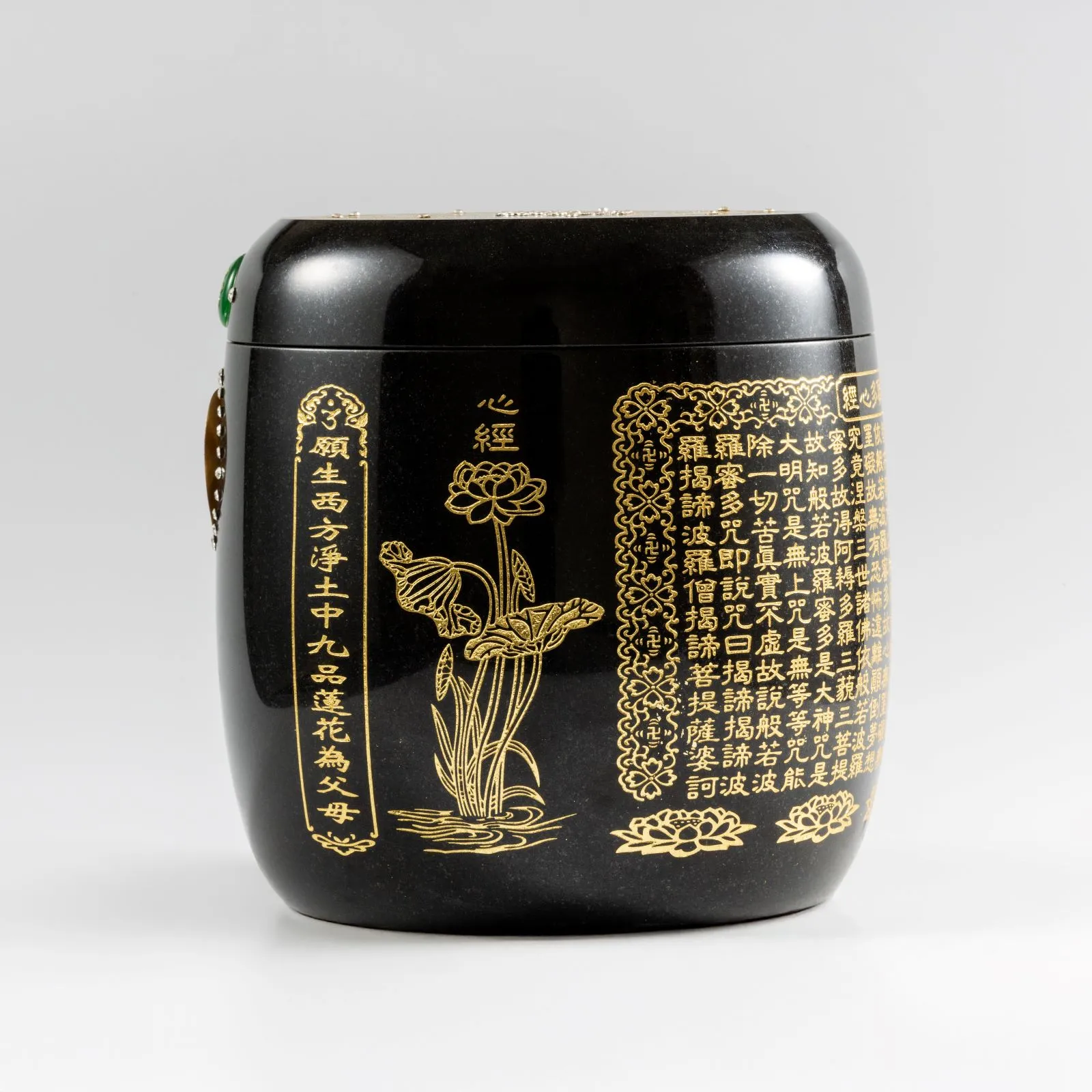 蓮花心經黑冬經骨灰罈(款式一) 2